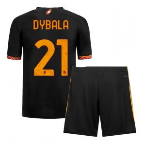AS Roma Paulo Dybala #21 kläder Barn 2023-24 Tredje Tröja Kortärmad (+ korta byxor)
